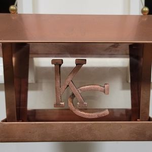 Solid copper birdfeeder!